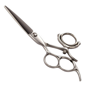 Moveable Ring three finger Barber scissors \ Japanese Stainless Steel Razor edge hair scissor 