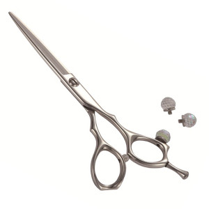 Barber Hair Cutting Scissors With  2 White Stones