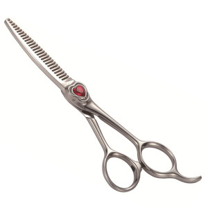 Professional Haircut Thinning Scissors Salon Hairdressing Shears With 26 Teeth And With Red Heart Stone 